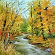 Malebn podzim, olej 40x40