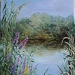 Na behu eky, olej 50x70