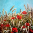 Mky v obil, 60x80, olej