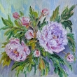 Pivoky, olej 40x40, mono zakoupit v Lesnm ateliru Kuba, Kersko