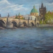 Karl�v most - Praha, olej