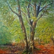 V lese, okol Housky, olej 50x60